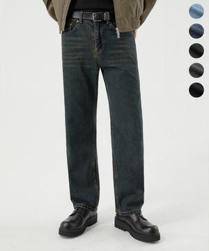 스트레이트 워싱 데님 팬츠_5color