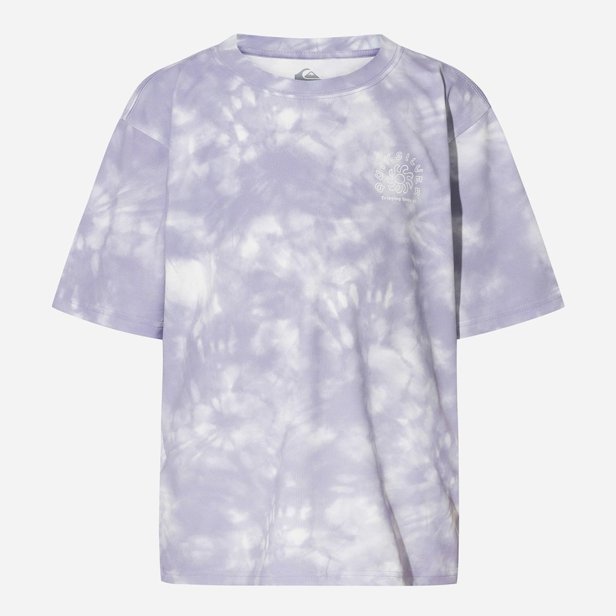 퀵실버(QUIKSILVER) YOUTH TIE DYE 프린트 반팔 티셔츠 (KG21BR522PUR)
