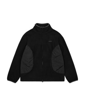 Contrast Fleece Jacket (Black)