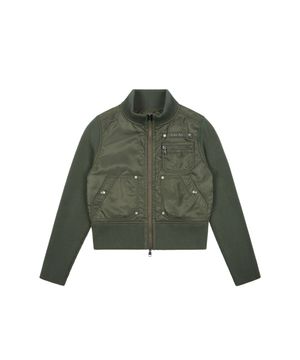 Knitted Nylon Jacket (Khaki)