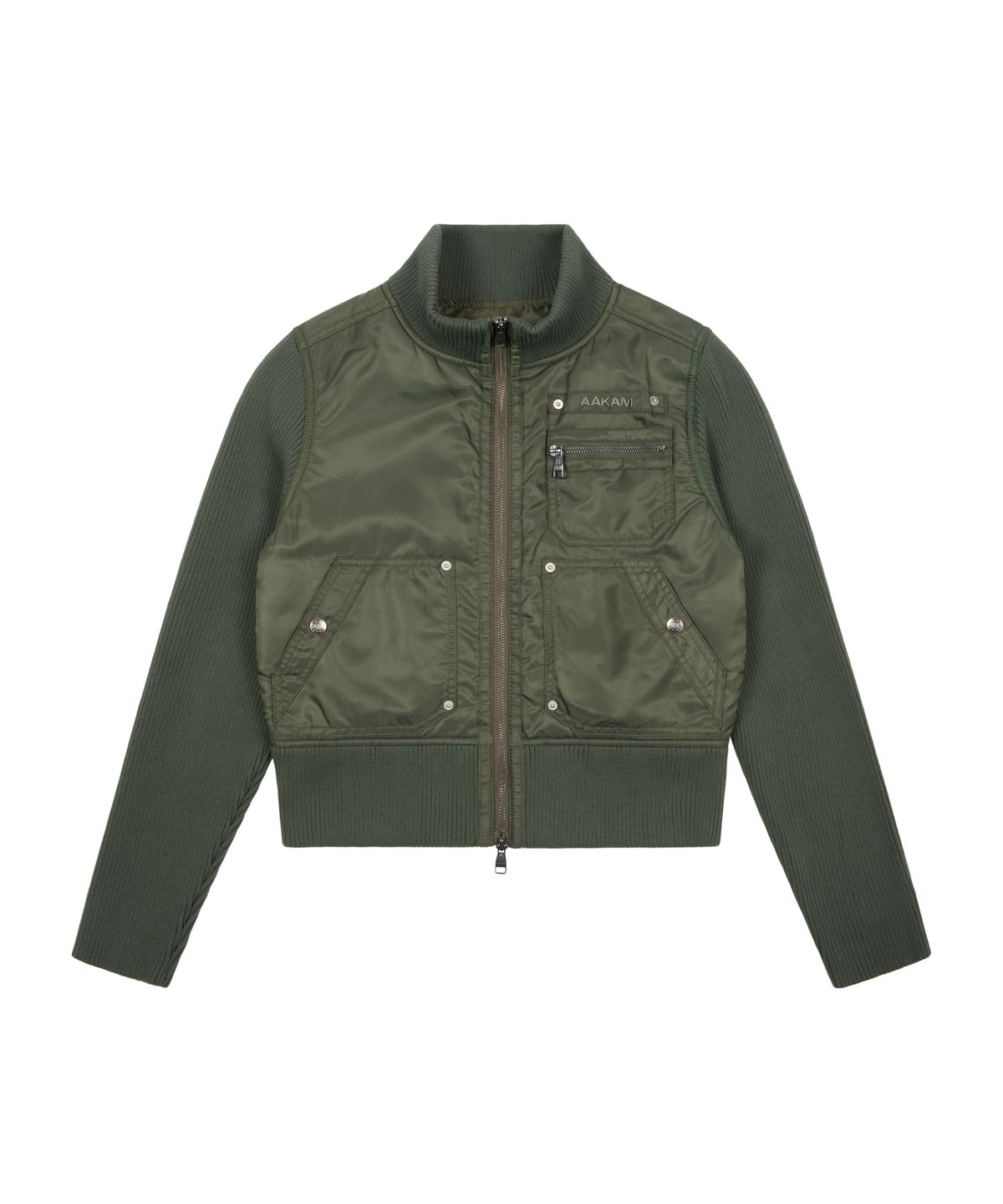 아캄(AAKAM) Knitted Nylon Jacket (Khaki)