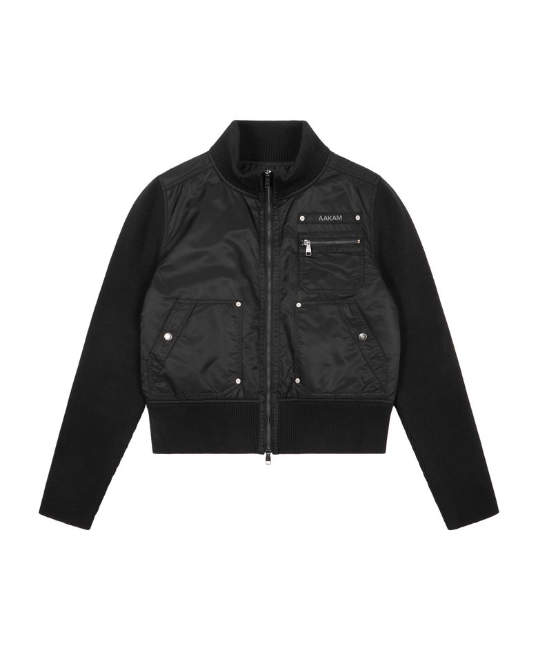 Knitted Nylon Jacket (Black)
