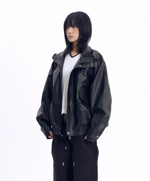 Dad Leather Jacket (Black)