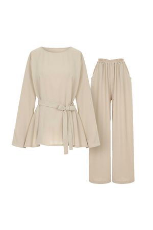 벨티드블라우스팬츠SET_P6ASE009C