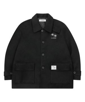 어빈 누빔 하프 코트 남녀공용