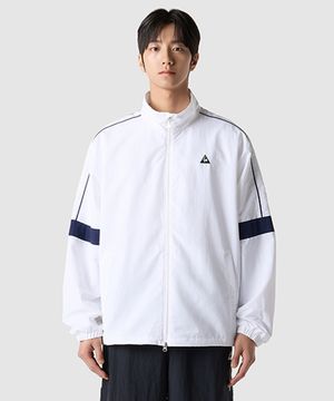 유니 루즈핏 메쉬 자켓 - 화이트 QR123LJK21