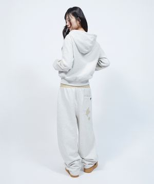 스타 아플리케 포인트 스트링 스웻 팬츠 OATMEAL