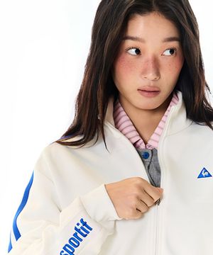 유니 선데이 루즈핏 트랙탑 블루 QR123JFT31