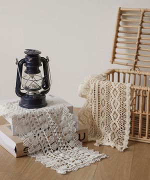 자수 테이블 레이스 손뜨개 미니 러너