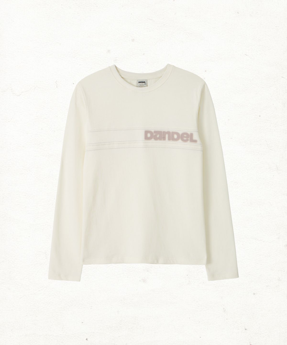 단델(DANDEL) DD front panel long sleeve (WHITE)