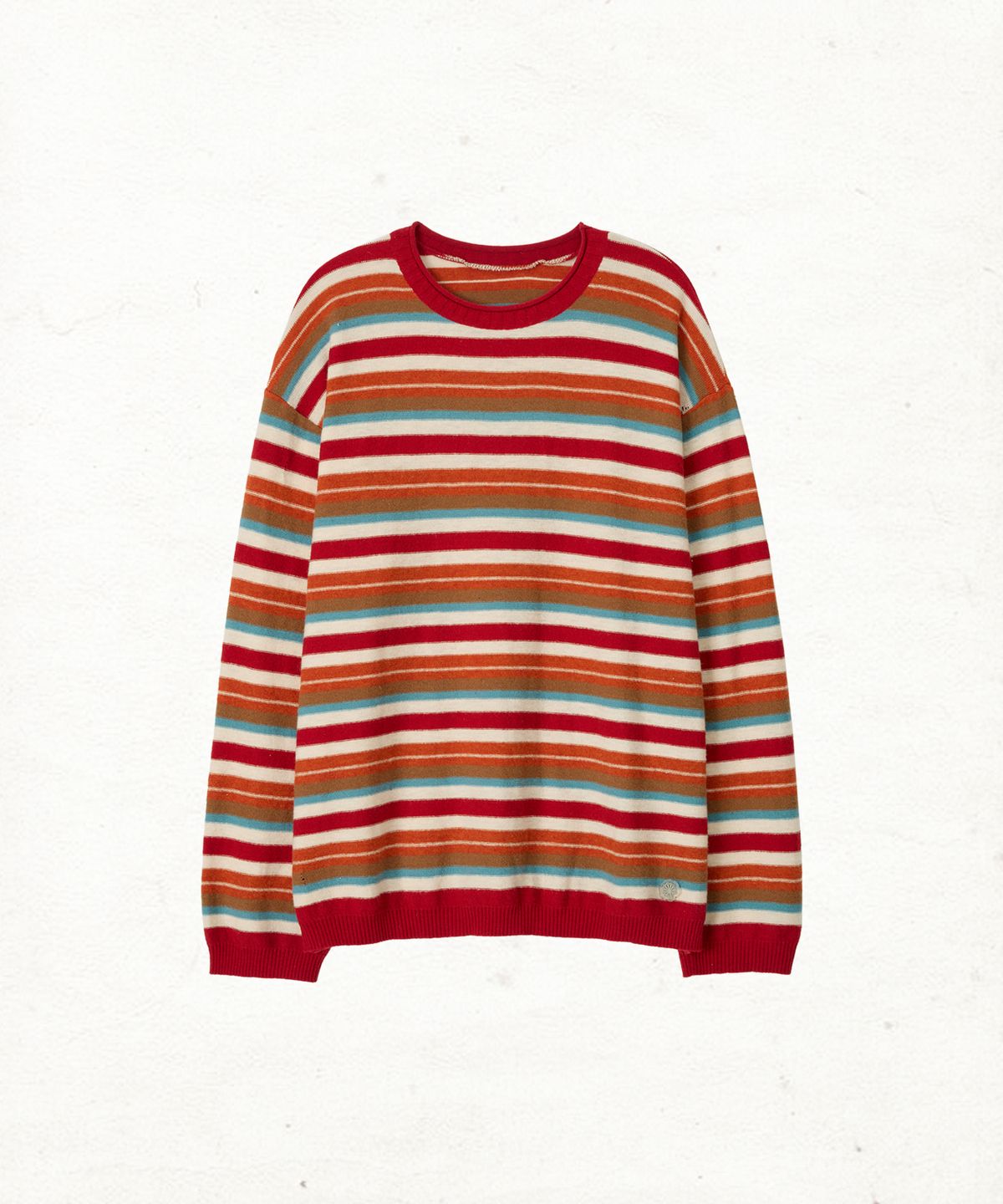 단델(DANDEL) DD mori stripe damaged knit (RED)