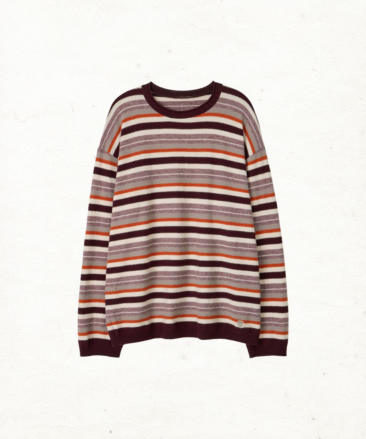 단델(DANDEL) DD mori stripe damaged knit (PURPLE)