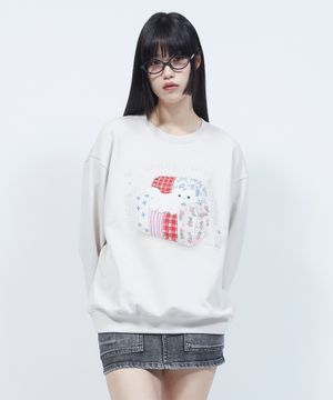 코지 샹뇽이 아트웍 맨투맨 CREAM