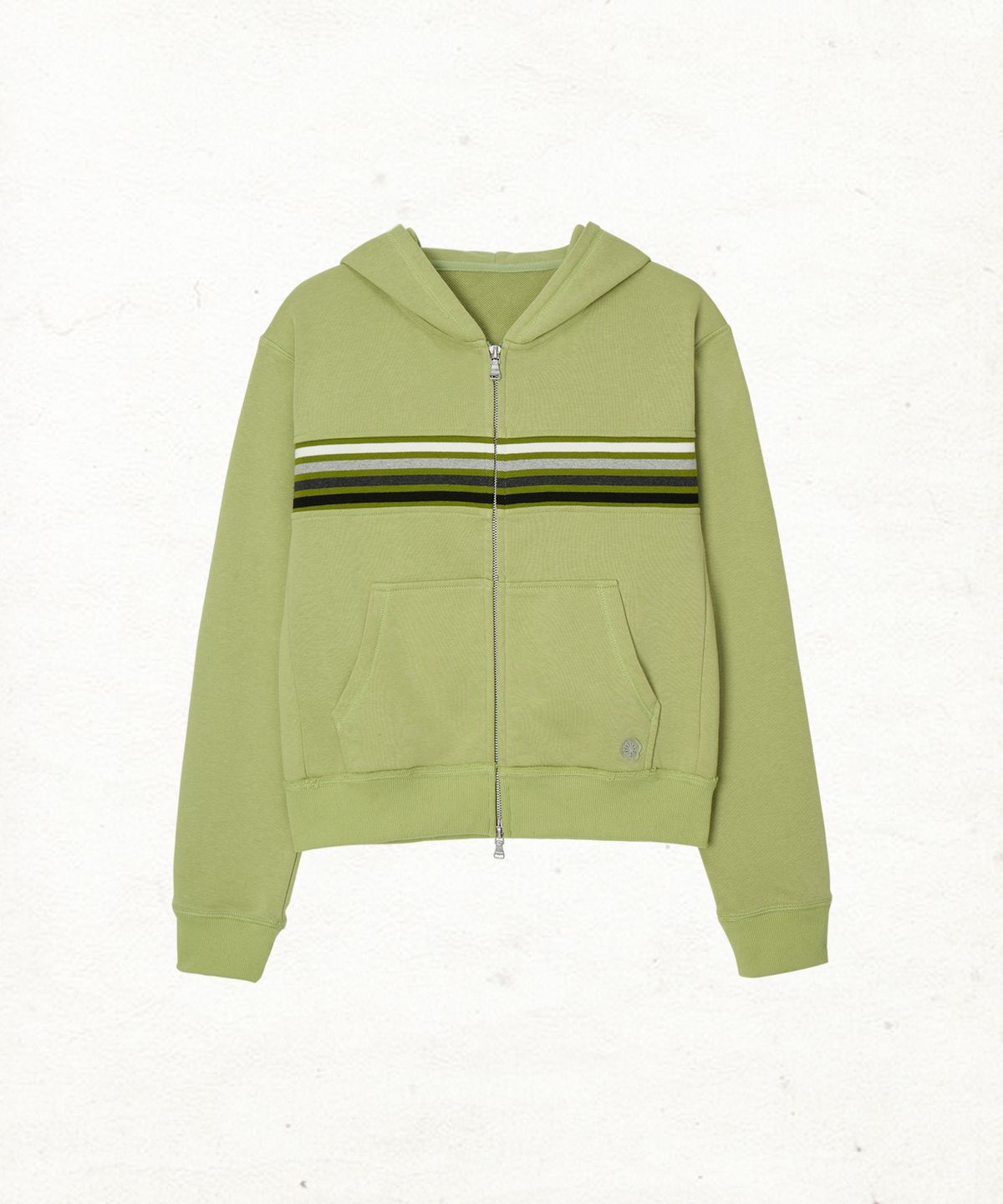 단델(DANDEL) DD chest panel hoodie zip-up (OLIVE)