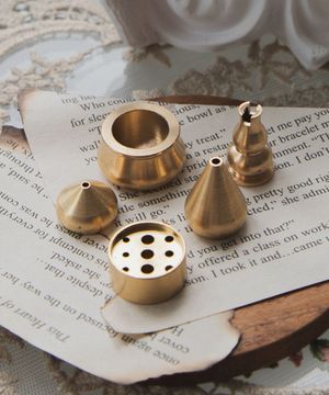 골드 스콘 챔버 유리 인센스 스틱 트레이