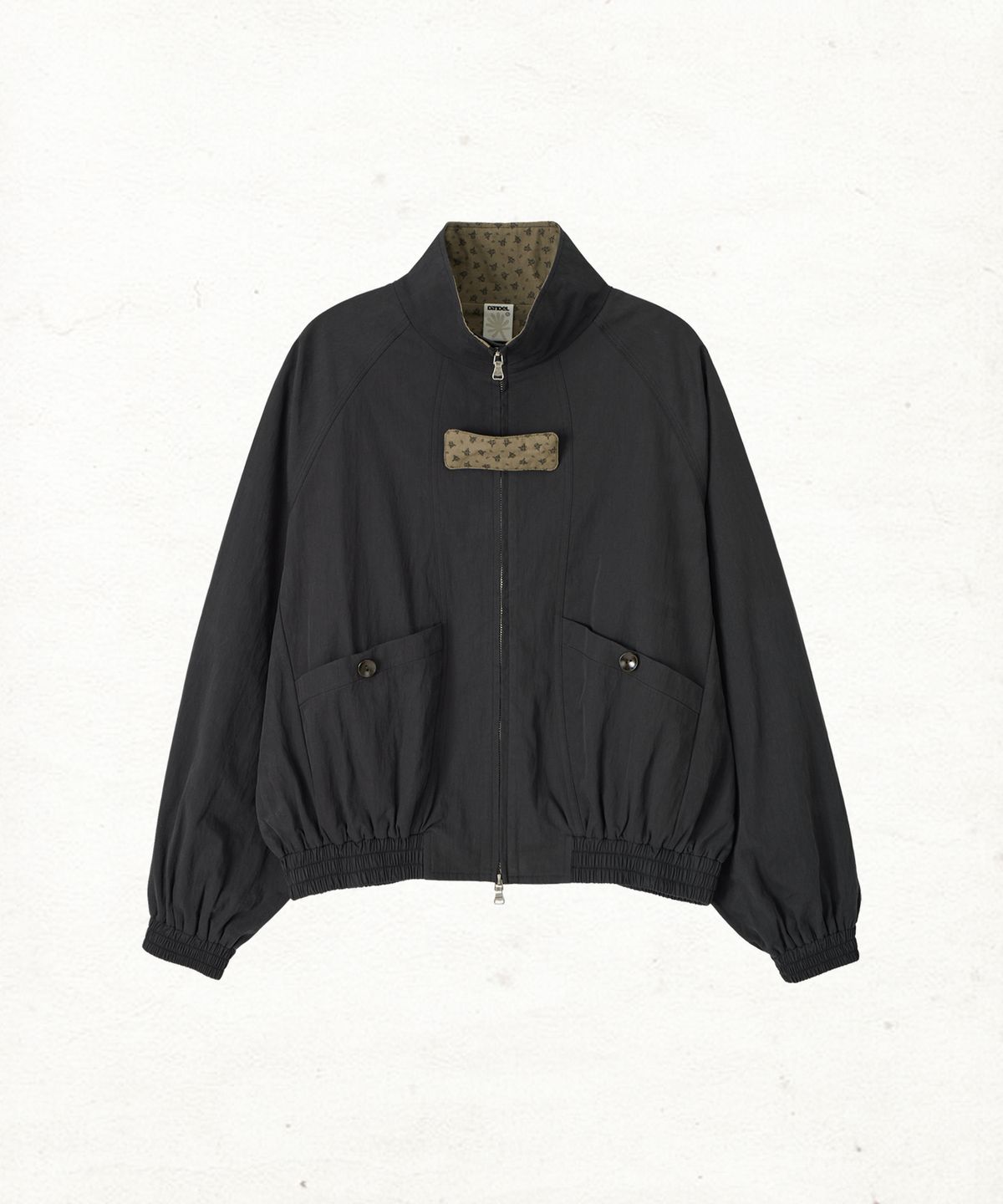 단델(DANDEL) DD floral lining tab jacket (BLACK)