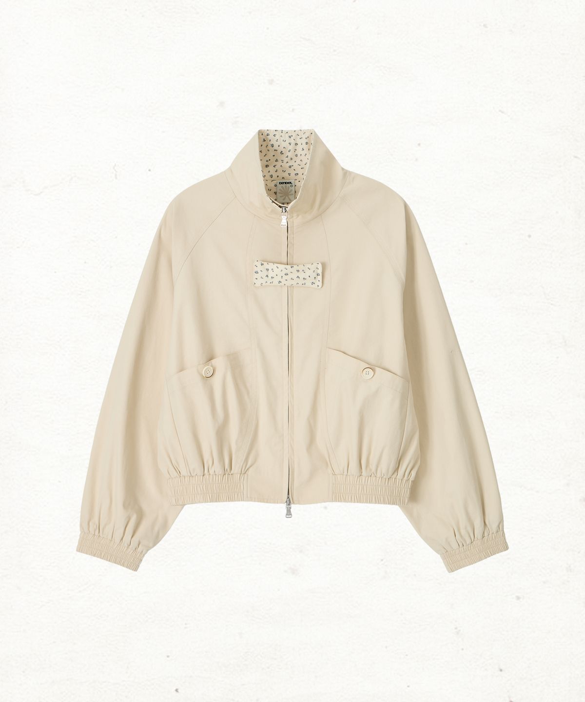 단델(DANDEL) DD floral lining tab jacket (CREAM)