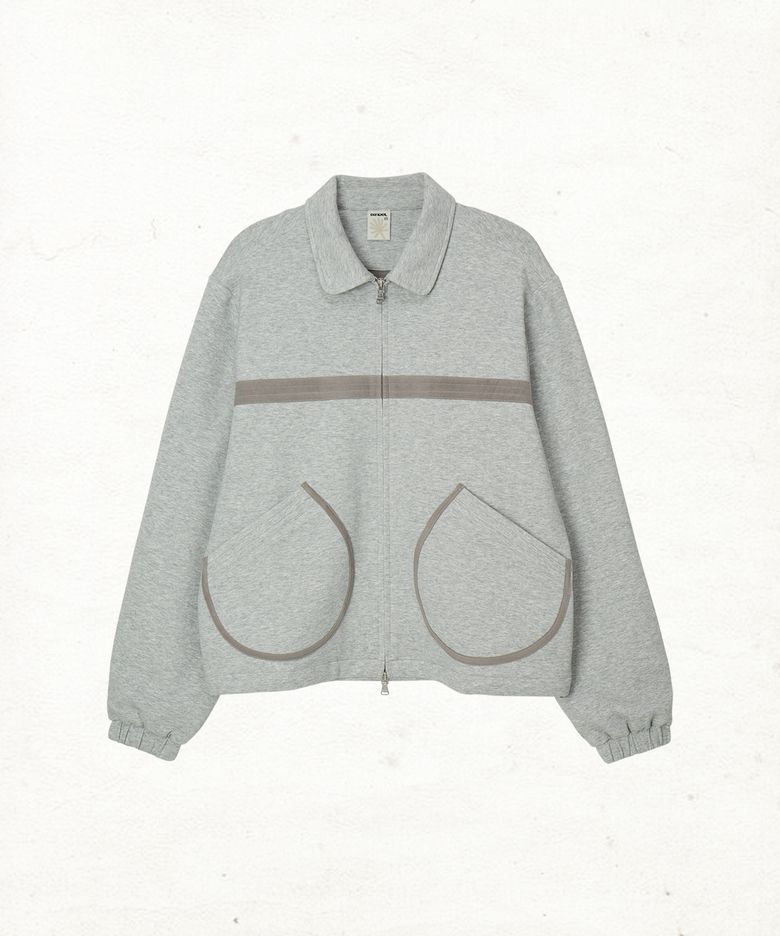 DD binding sweat collar jacket (GREY)