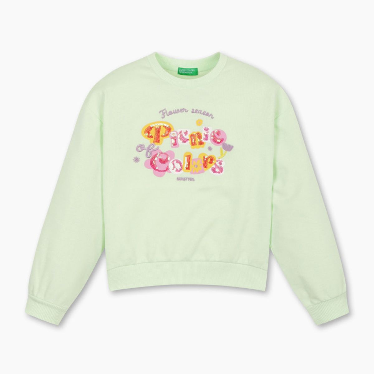 베네통키즈(BENETTONKIDS) 피크닉 플라워 맨투맨_QAMT04611LA
