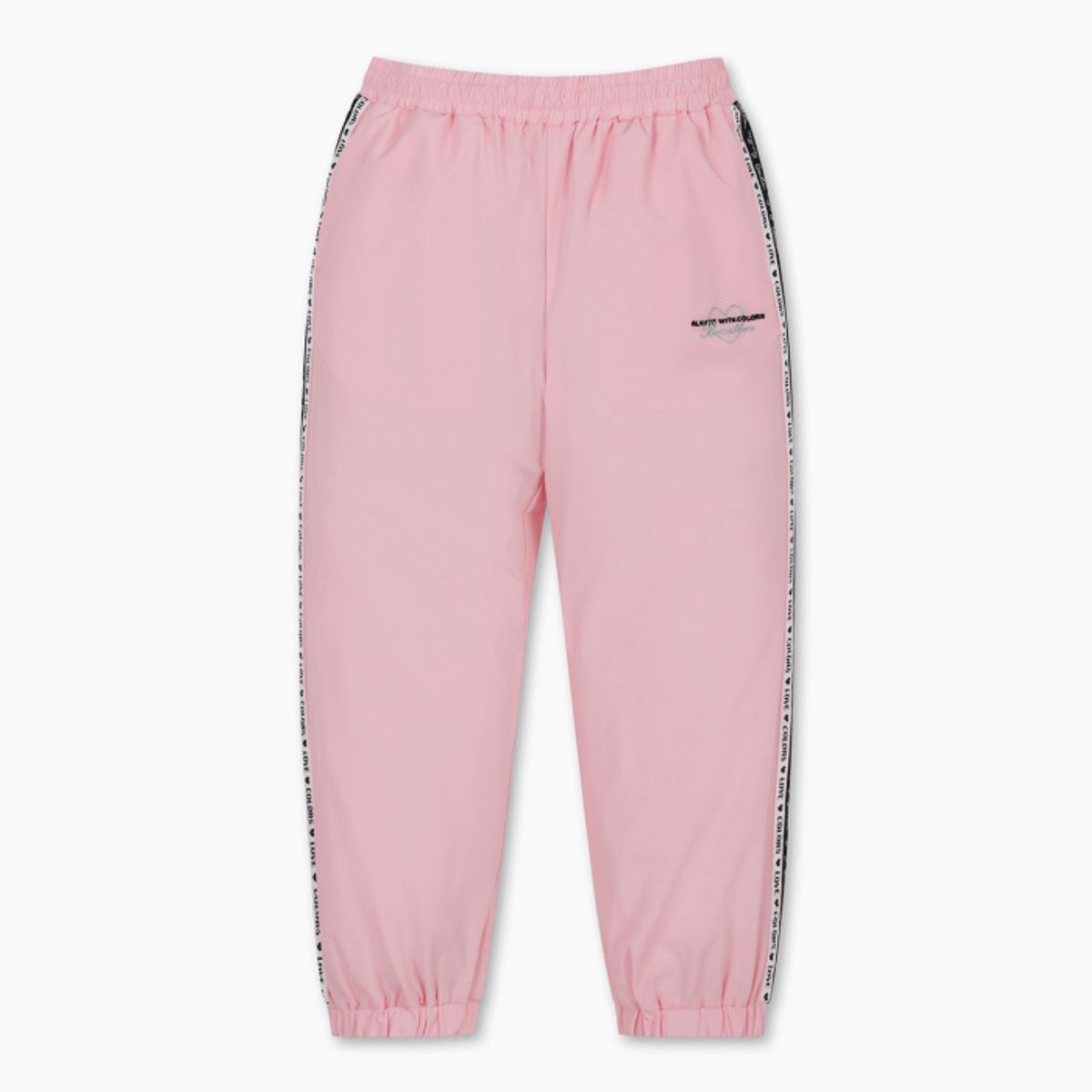 베네통키즈(BENETTONKIDS) 로고 테이핑 조거 팬츠_QAPT02611PK