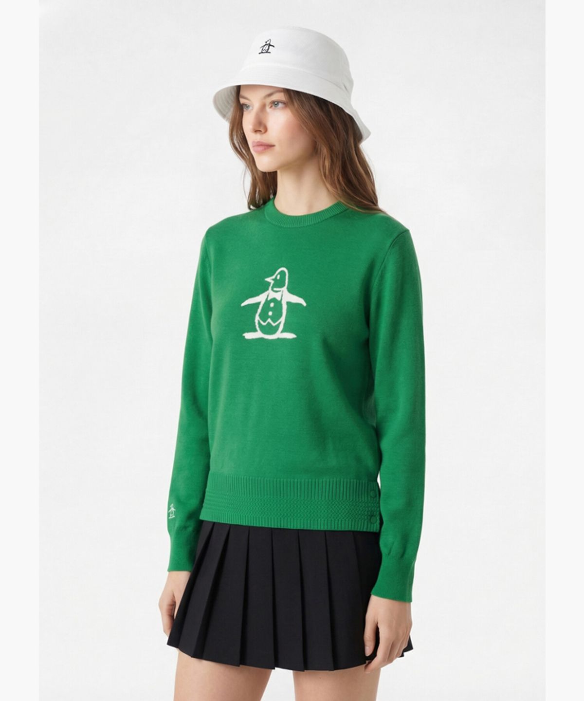 먼싱웨어(MUNSINGWEAR) 여성 시그니처 스웨터 그린 MR122LSW11