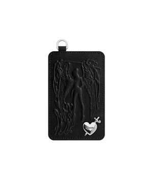 Angel Heart Card Holder Black