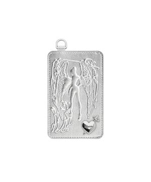 Angel Heart Card Holder Silver