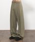 워시드 코튼 도비 팬츠 [라이트 올리브]