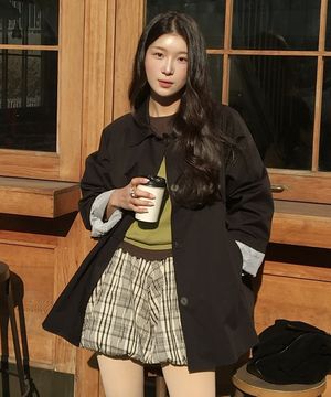 [아틀리에 에디션] 하프 코튼 트렌치 코트_BLACK(W26OT02)