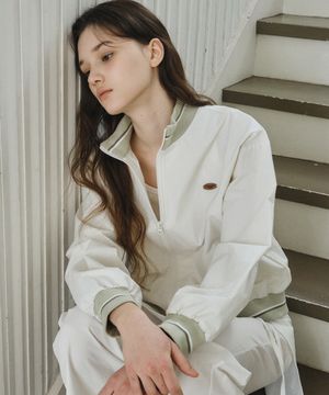 하이넥 트랙 나일론 집업_IVORY(W26OT01)