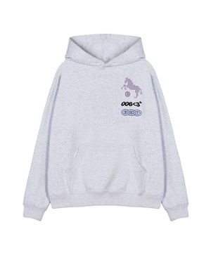 D&T Horse Graphic Hoodie_Grey