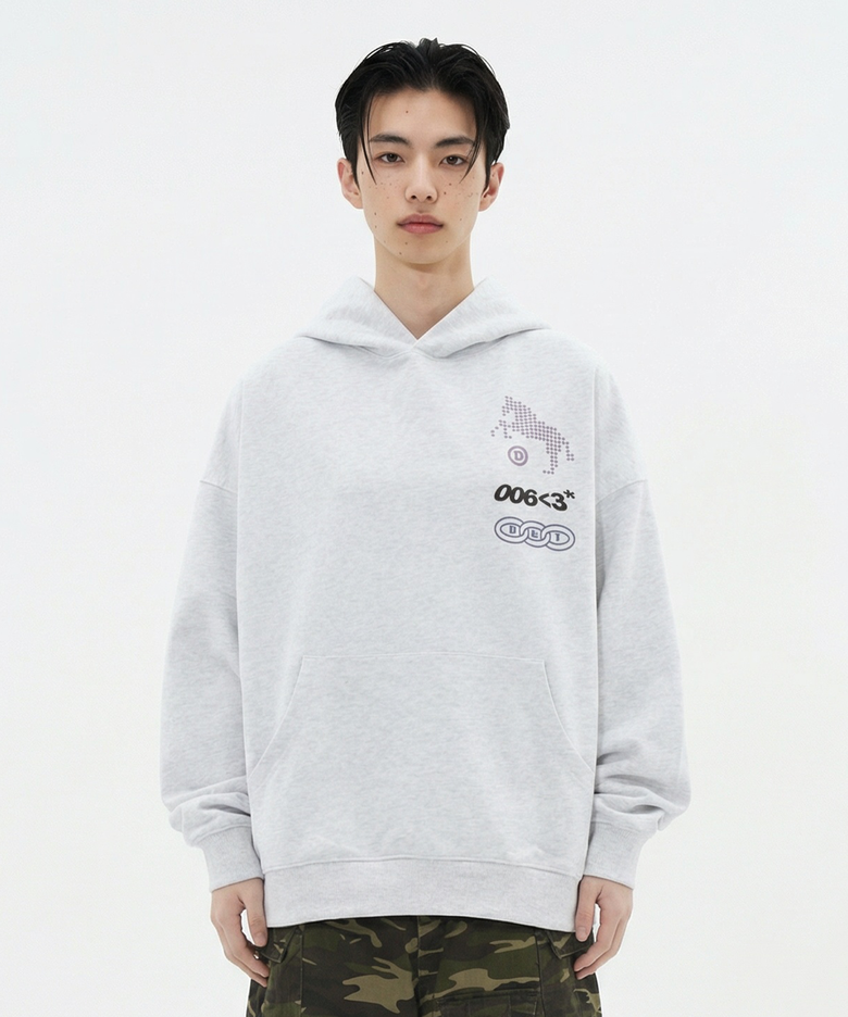 D&T Horse Graphic Hoodie_Grey