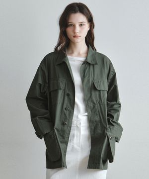 W/프렌치 워크 사파리 자켓_KHAKI(WC25-SH02)