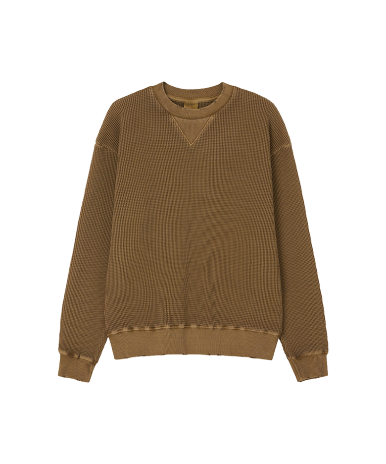 Waffle Sweat Shirt (Brown)