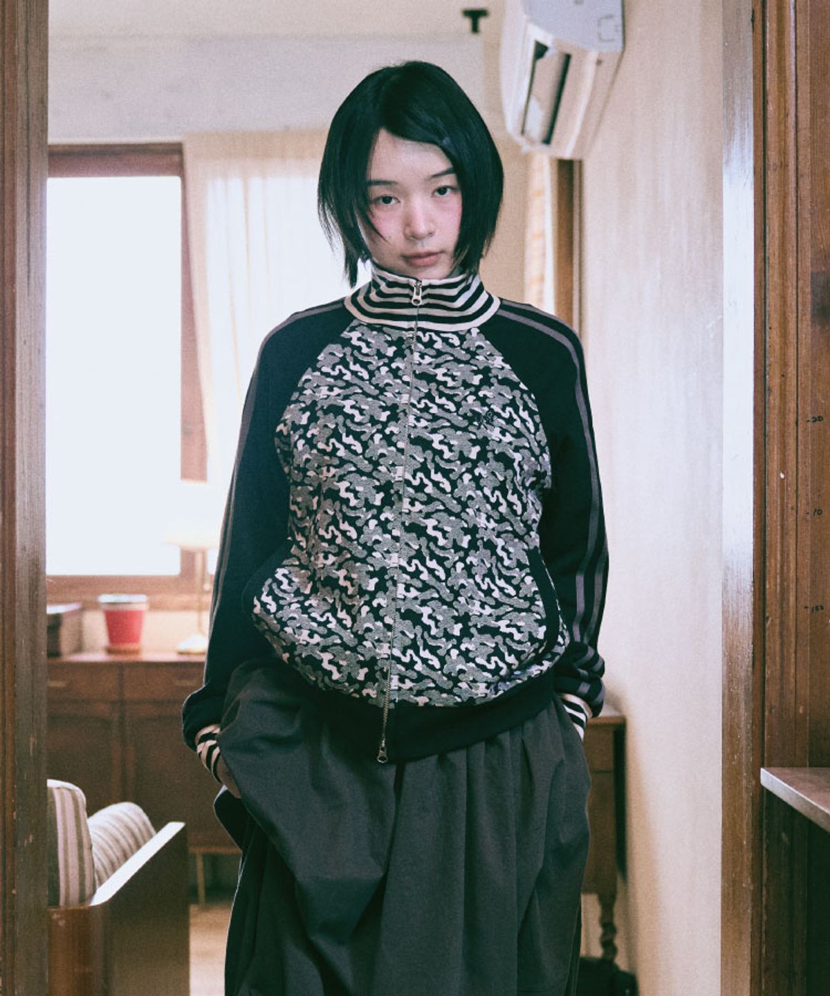 구월십일(GUWOLSIBIL) MILITARY RAGLAN ZIP-UP BLACK