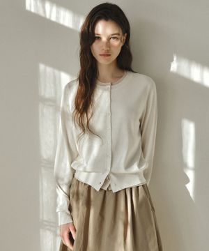 W/워셔블 더블 레이어드 라운드 가디건_IVORY(WC26KN28)