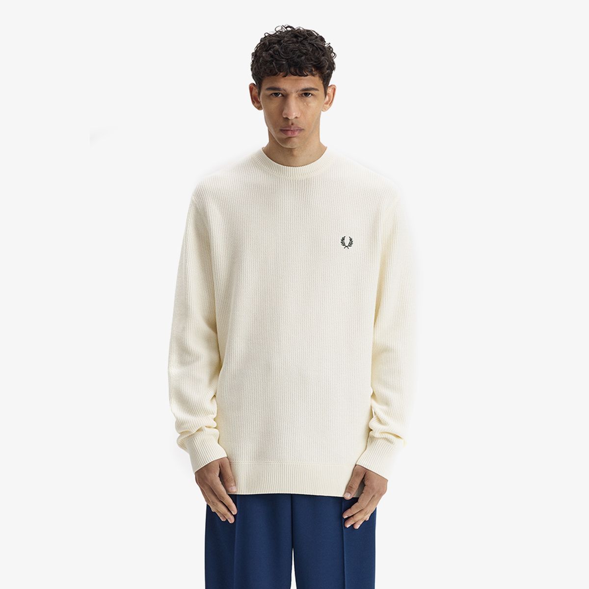 프레드페리(FRED PERRY) [Sport] 텍스쳐드 니트 - 에크루 AFPM2612318-560