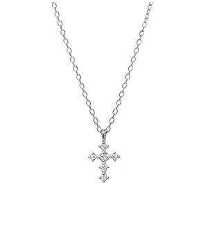 큐빅 미니 십자가 펜던트 목걸이 JSB-554