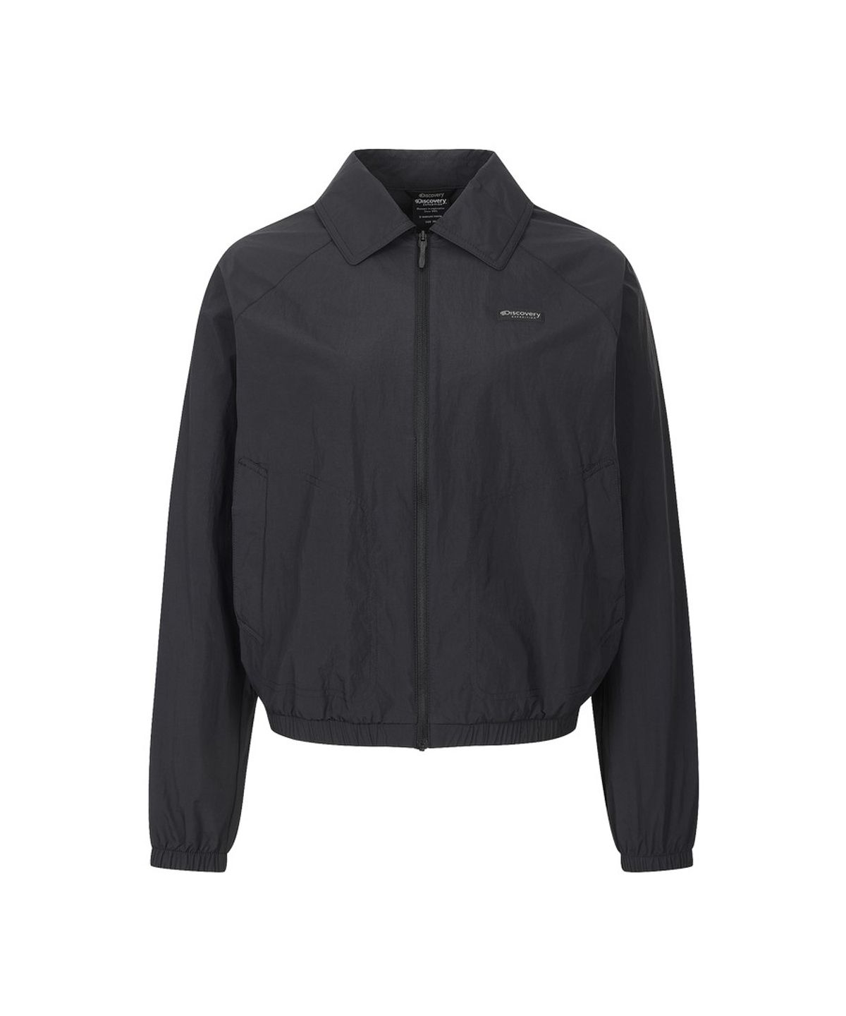 디스커버리 익스페디션(DISCOVERY EXPEDITION) 여성 프레시벤트 카라형 크롭 바람막이 (BLACK)