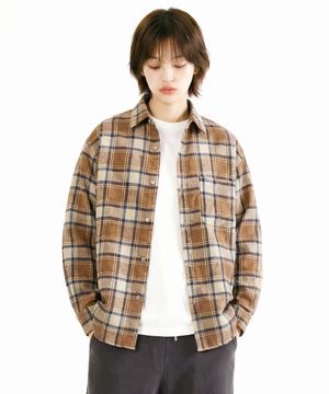 LB Rustic Core Flannel Check Shirt (Beige)