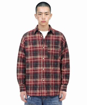 LB Rustic Core Flannel Check Shirt (Red)