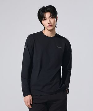 남성 기능성 라운드 긴팔티셔츠 (BLACK)