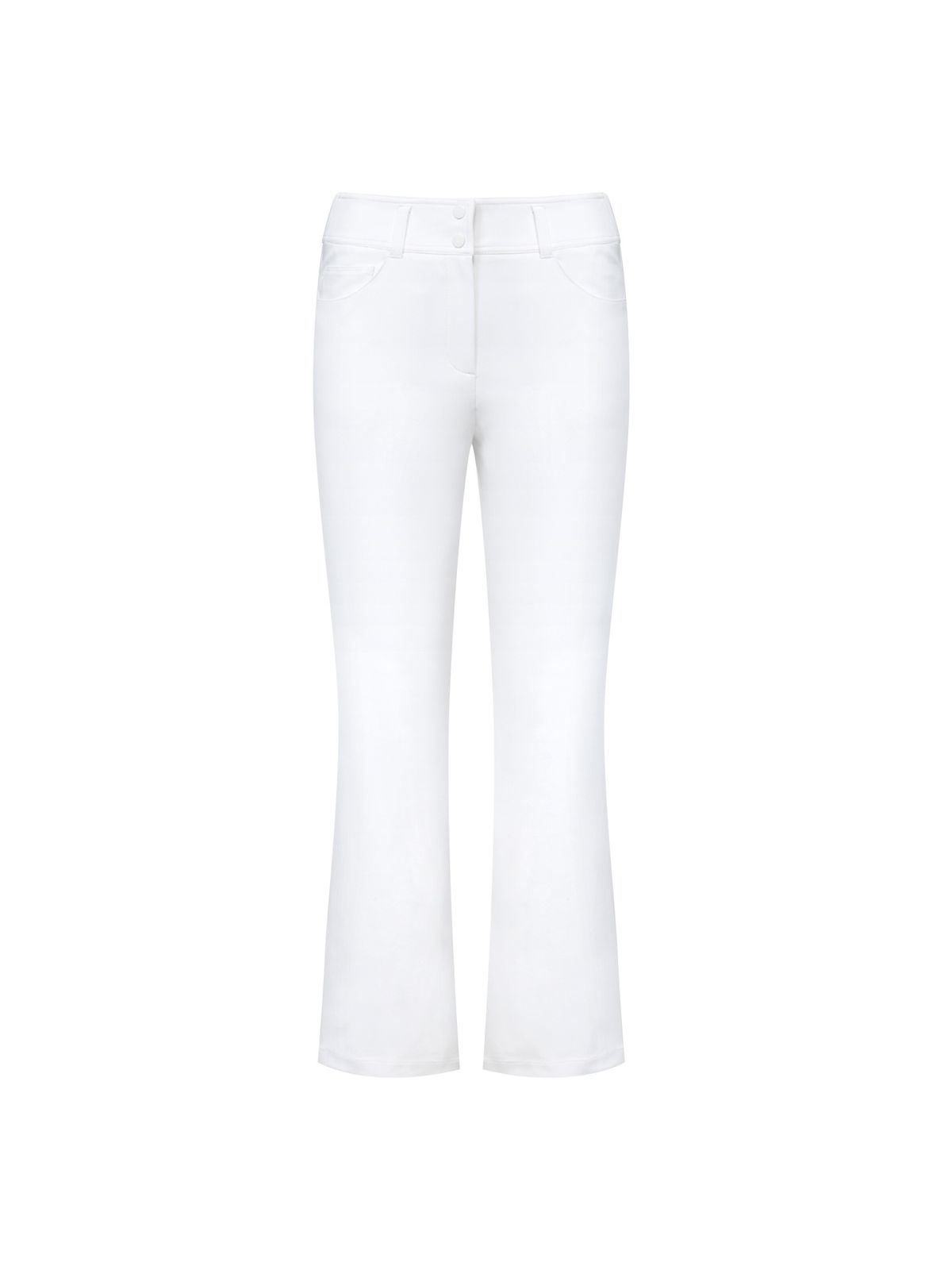 와이드앵글(WIDEANGLE) CO 아트웍 포인트 부츠컷 팬츠 L_White