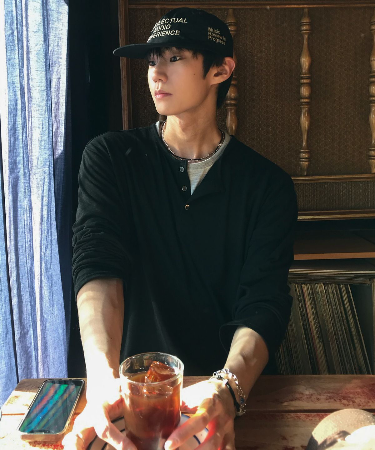 르아르(LEIRE) 소프트 헨리넥 롱슬리브 티셔츠 [블랙]
