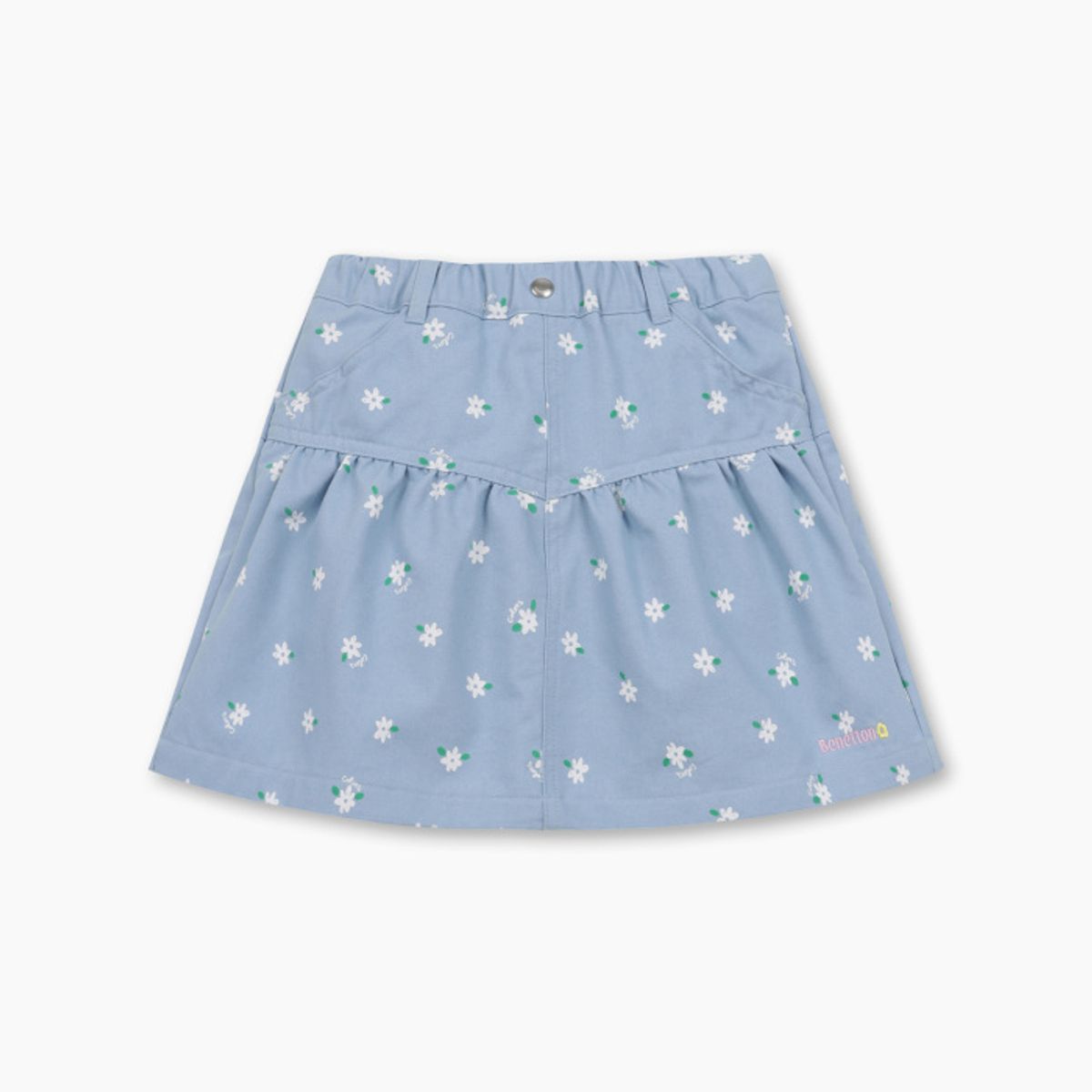 베네통키즈(BENETTONKIDS) 데이지 가든 해지 데님 스커트_QASK03611BL