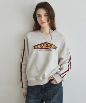 스윗홈 브이넥 스웻셔츠_OATMEAL(W26TP20)