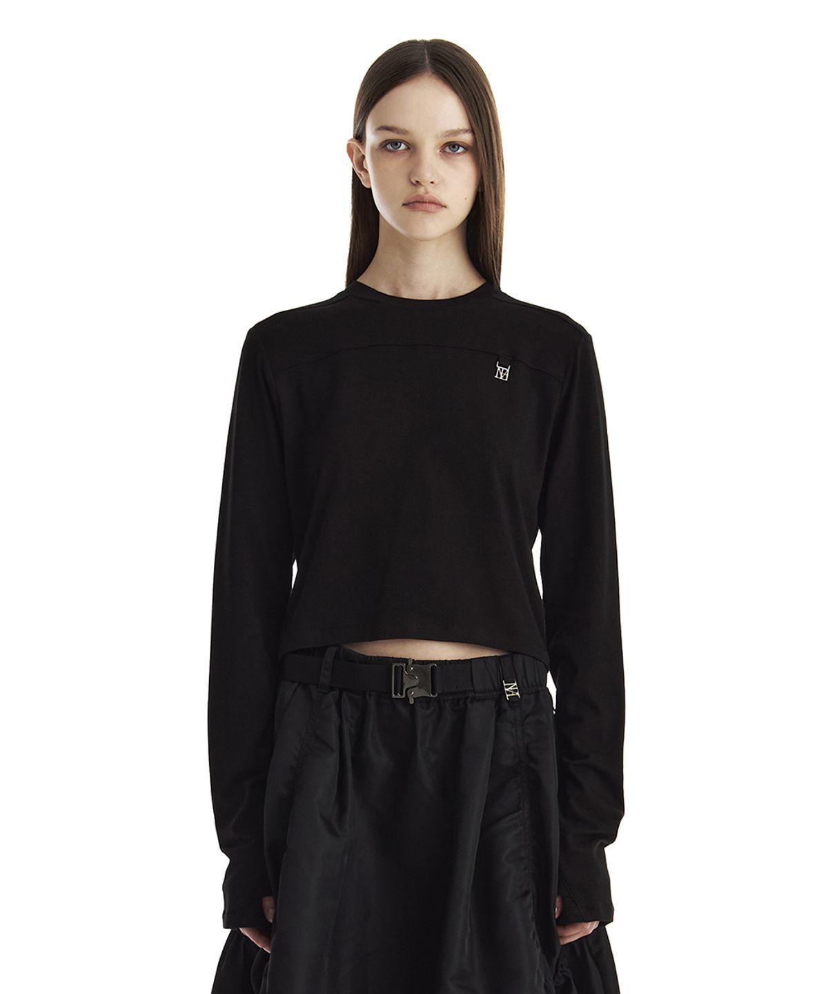 트리밍버드(TREEMINGBIRD) Metal Cut Point Long Sleeve [ Black ]