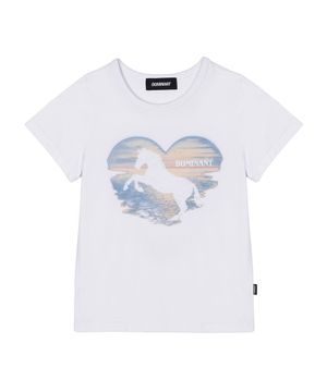 Slim Fit Sunset Horse T-SHIRTS_White