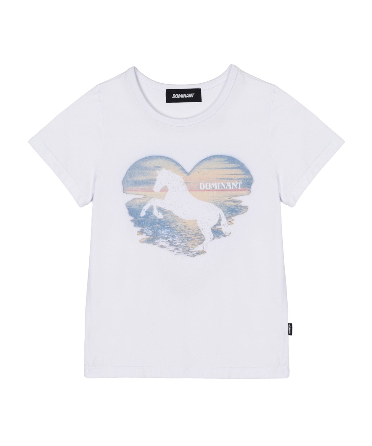도미넌트(DOMINANT) Slim Fit Sunset Horse T-SHIRTS_White