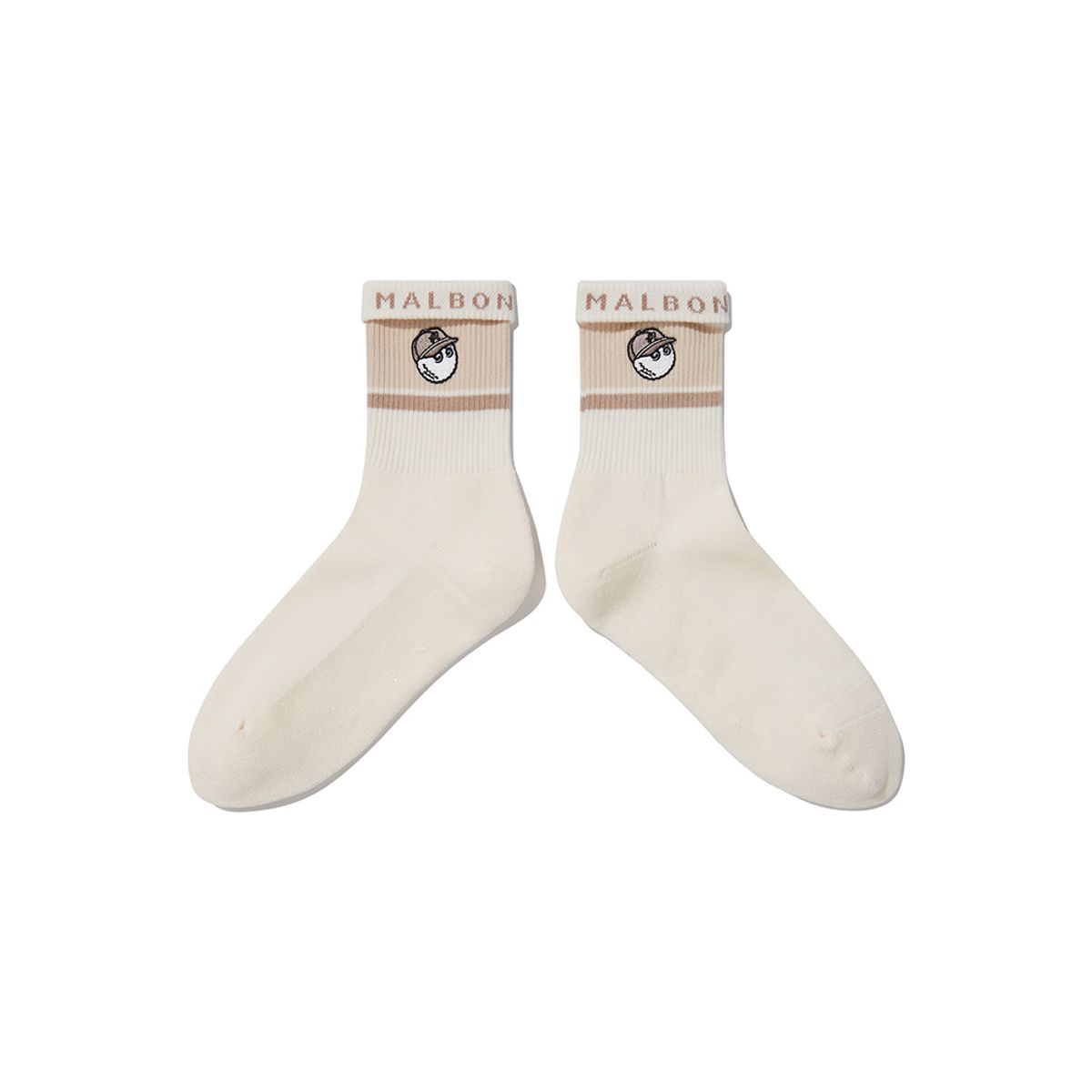 말본 골프(MALBON GOLF) 버킷 와펜 베이직 크루 삭스 BEIGE